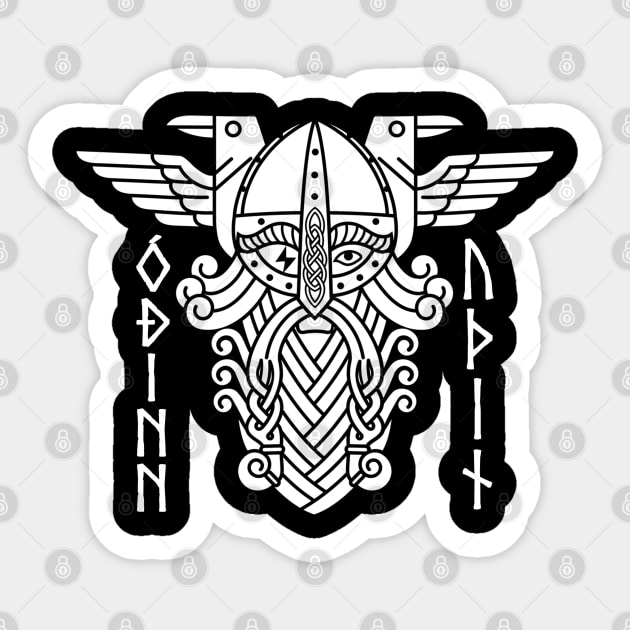 Odin Sticker by Blue Pagan